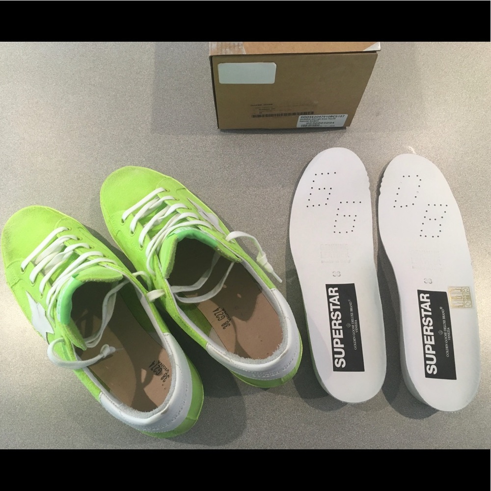 Golden Goose Superstar Sneaker Fluo Green/White 38 - Picture 8 of 9
